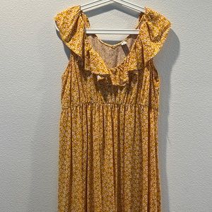 Yellow Floral Maternity Dress